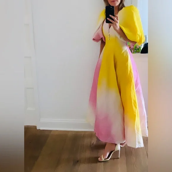 knee length dresses for ladies Aje Cloud Burst Midi Dress main image 0